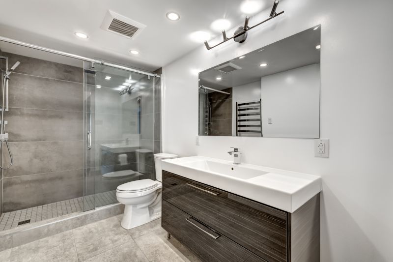 Wide View of Modern Bathroom