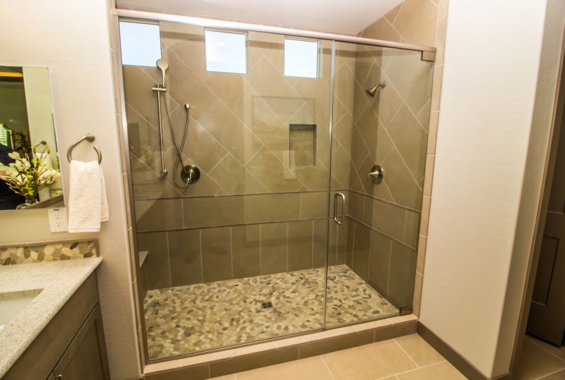 Minimalist Shower with Bench